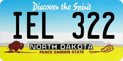 ND license plate IEL322