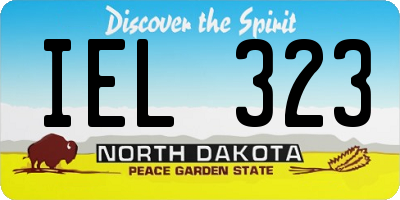 ND license plate IEL323
