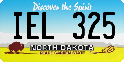 ND license plate IEL325