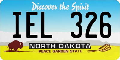 ND license plate IEL326