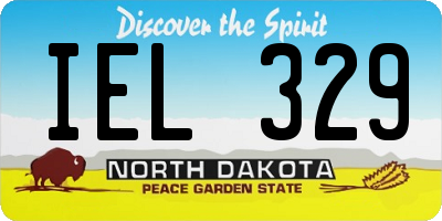 ND license plate IEL329