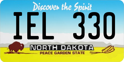 ND license plate IEL330