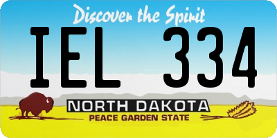 ND license plate IEL334