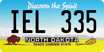 ND license plate IEL335