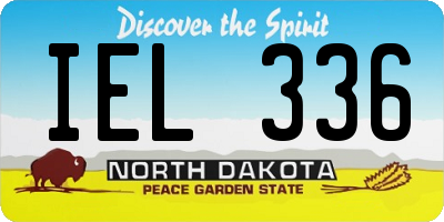 ND license plate IEL336