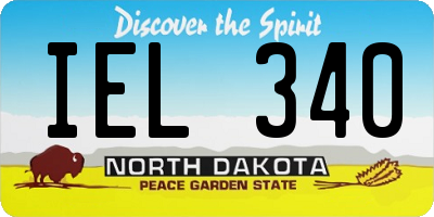 ND license plate IEL340