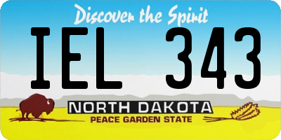 ND license plate IEL343