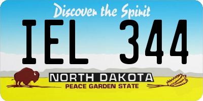 ND license plate IEL344