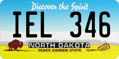 ND license plate IEL346