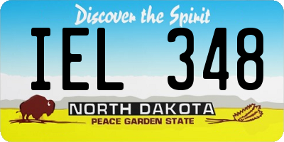 ND license plate IEL348