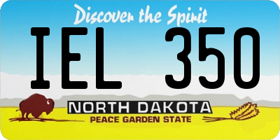 ND license plate IEL350