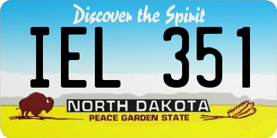 ND license plate IEL351