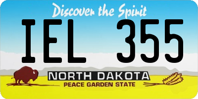 ND license plate IEL355