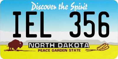 ND license plate IEL356