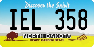 ND license plate IEL358