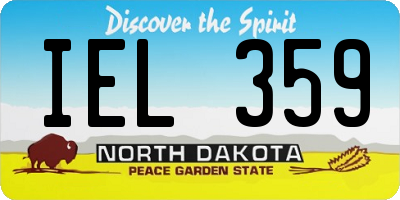 ND license plate IEL359