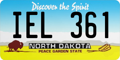 ND license plate IEL361