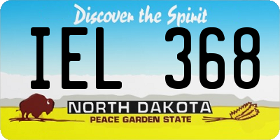 ND license plate IEL368