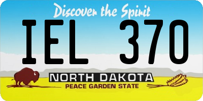 ND license plate IEL370