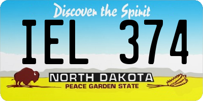ND license plate IEL374