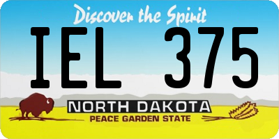 ND license plate IEL375