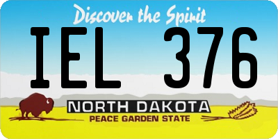 ND license plate IEL376