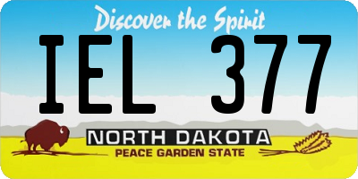 ND license plate IEL377