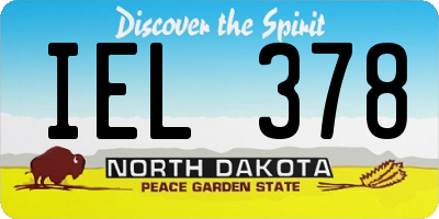 ND license plate IEL378