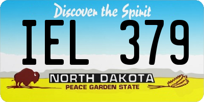 ND license plate IEL379