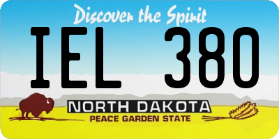ND license plate IEL380