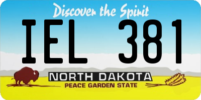 ND license plate IEL381
