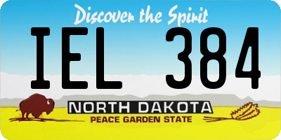 ND license plate IEL384