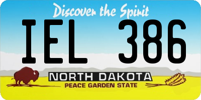 ND license plate IEL386