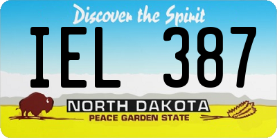 ND license plate IEL387