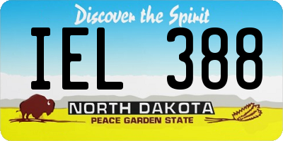 ND license plate IEL388