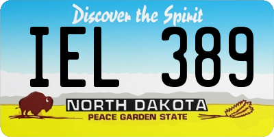 ND license plate IEL389