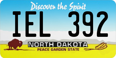 ND license plate IEL392