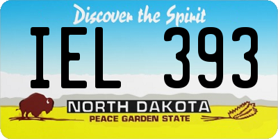 ND license plate IEL393