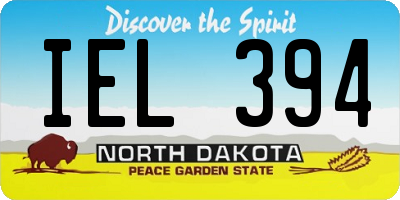 ND license plate IEL394