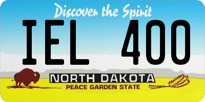 ND license plate IEL400