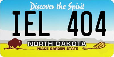 ND license plate IEL404