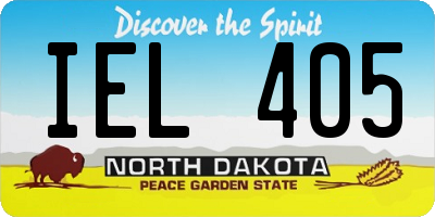 ND license plate IEL405