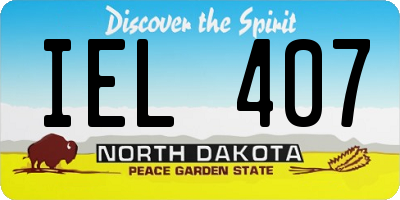 ND license plate IEL407