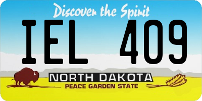ND license plate IEL409