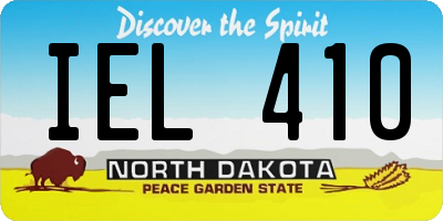 ND license plate IEL410