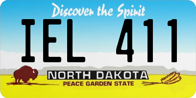 ND license plate IEL411