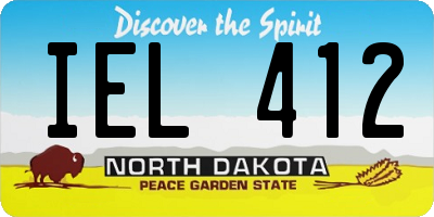 ND license plate IEL412
