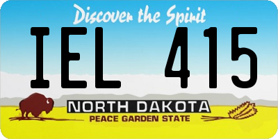 ND license plate IEL415