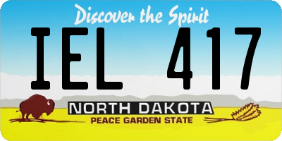 ND license plate IEL417