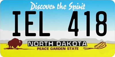 ND license plate IEL418
